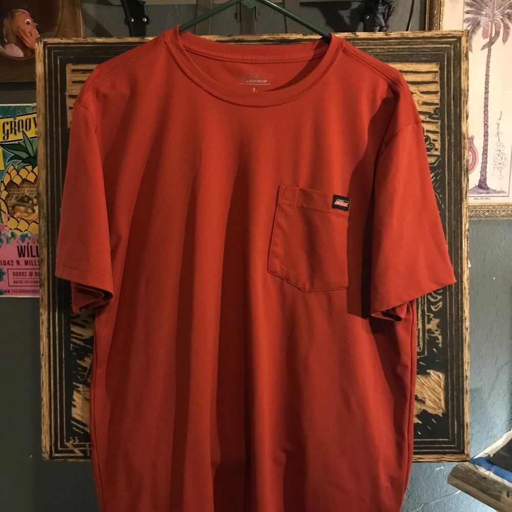 Orange Dickies Pocket Tee